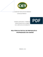 Preparação e propriedades de sabões