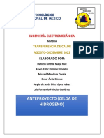 Anteproyecto. Transferencia de calor