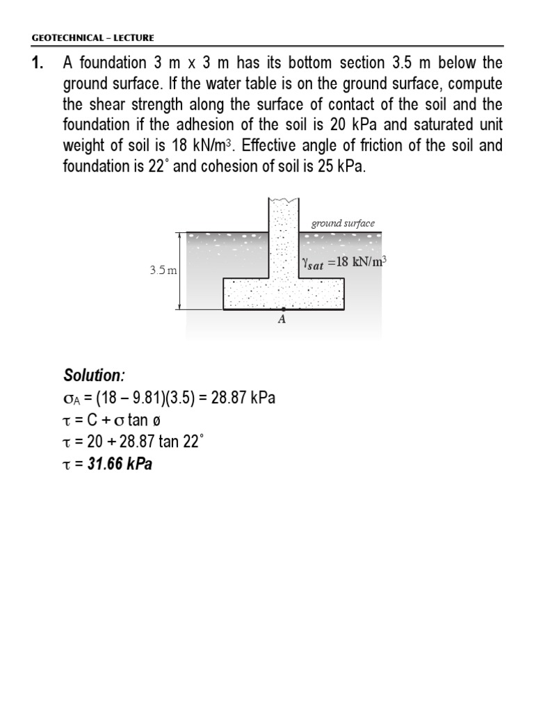 Geotech Coaching 2 Pdf Geotechnical Engineering Applied And