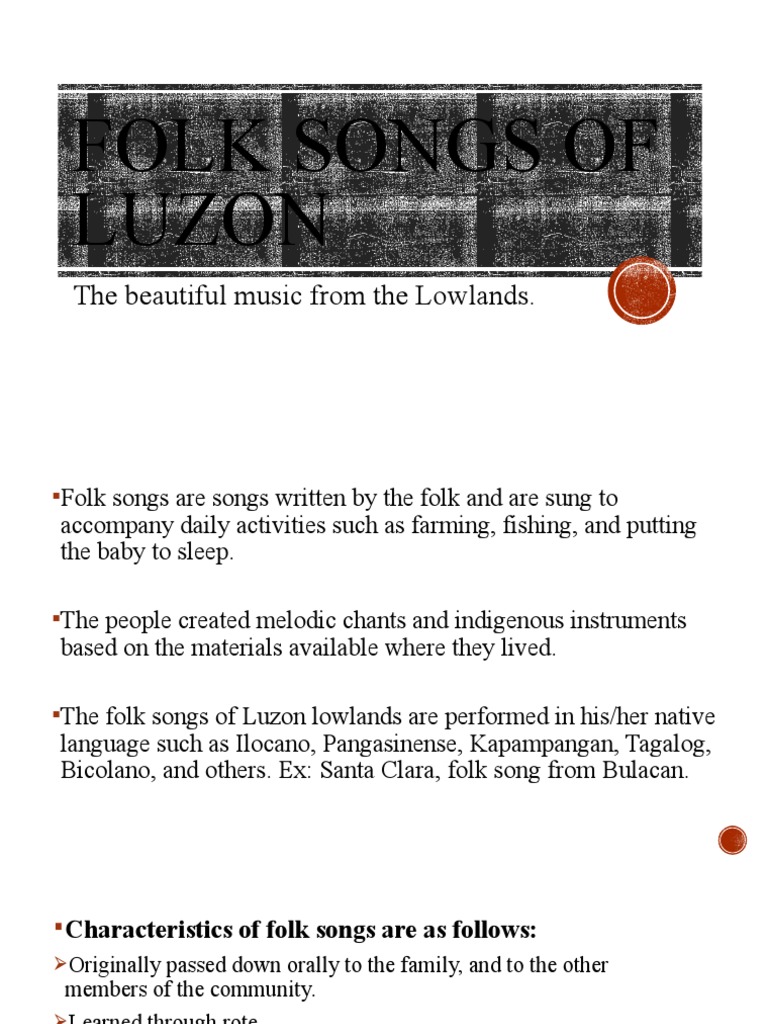 Folk Songs of Luzon Download Free PDF Philippines