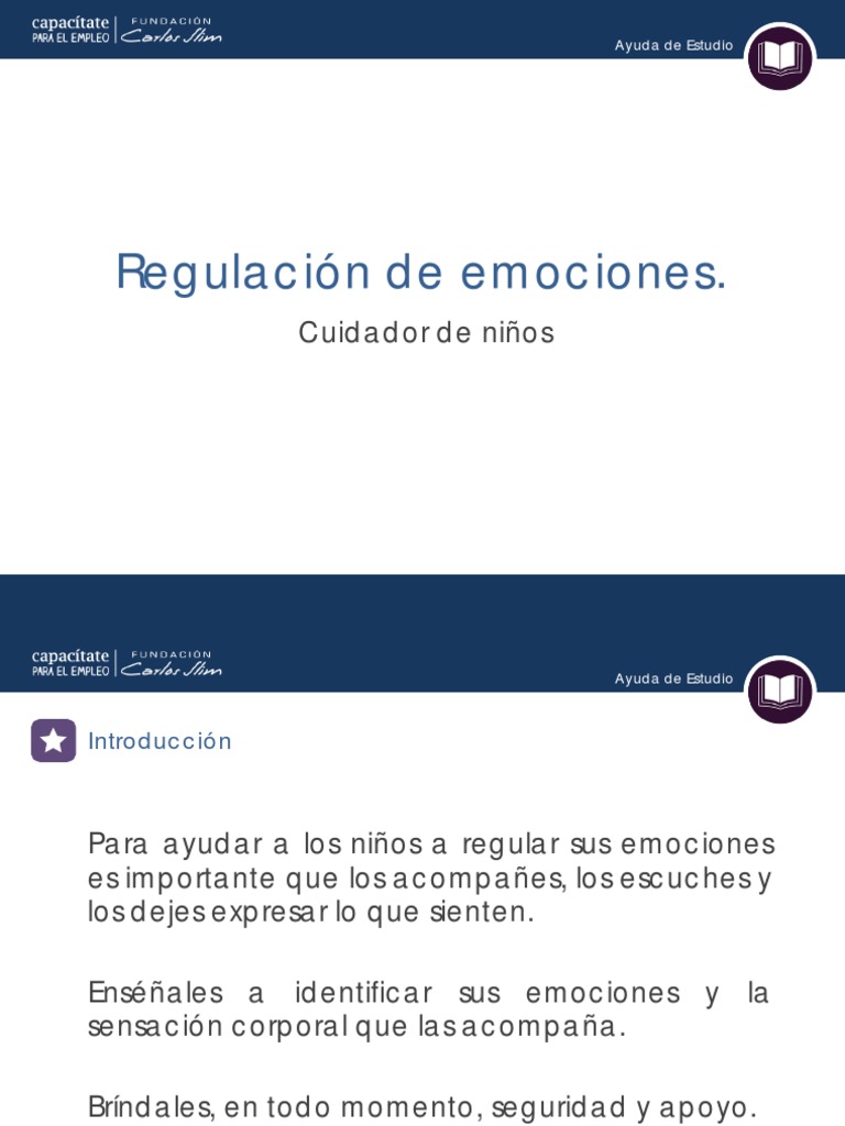 Regulación Emocional en Niños | PDF | Las emociones | Experiencia subjetiva
