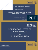 ASIGNATURA: Geometria Analitica "Sesion 3": Conceptos Son Fundamentales de Geometría Analítica