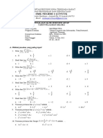 Soal Pas Genap Matematika Xi 2021-2022