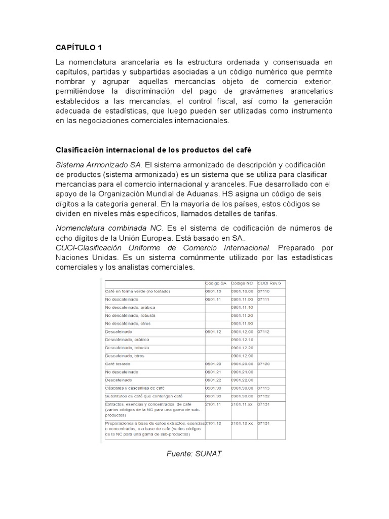 Exportación Cafe Pdf Café Arancel