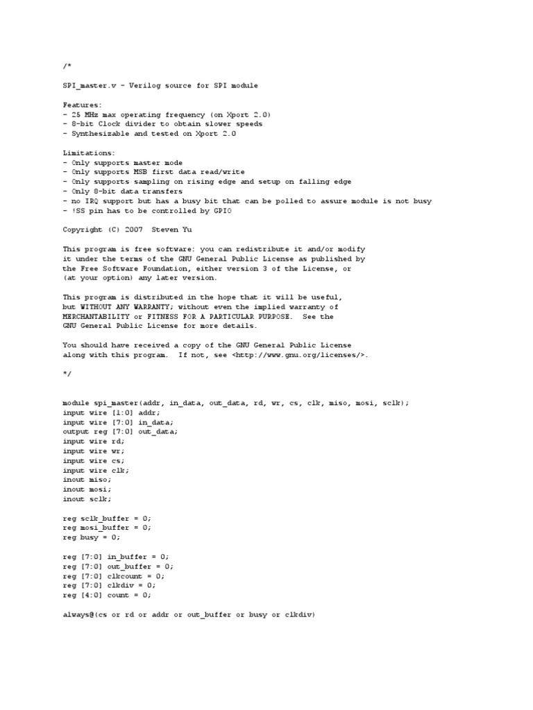 Spi Code