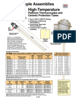 Thermocouple Assemblies High-Temperature: Platinum Thermocouples and Ceramic Protection Tubes