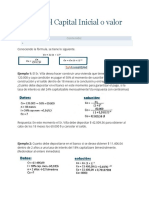 Calculo de Capital Inicial