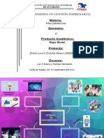 Gráfico Mapa Mental Ideas Relacionadas Flechas Ordenado Azul