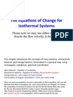 Equations of Change for Isothermal Systems