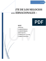 Factores que conforman el entorno de los negocios internacionales