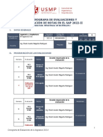 Cronograma de Evaluaciones y Publicación de Notas en El Sap 2022-II-rm-i