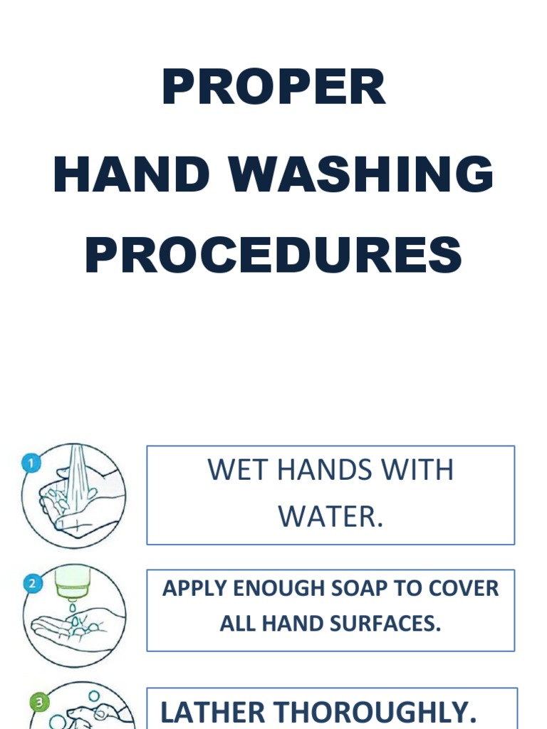Proper Hand Washing Procedure PDF