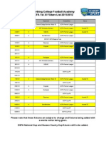 1st XI Fixtures 2011 2012