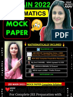 JEE Main 2022 - Final Revision Mock Paper