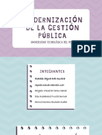 Modernización de La Gestión Pública: Universidad Tecnológica Del Perú