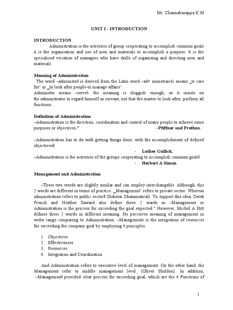 Unit i introduction to nursing management word pdf u s state