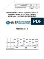 Poet - 19 - 001 - Rev.1 - Instalación de Cimbras Metálicas en Subterráneo