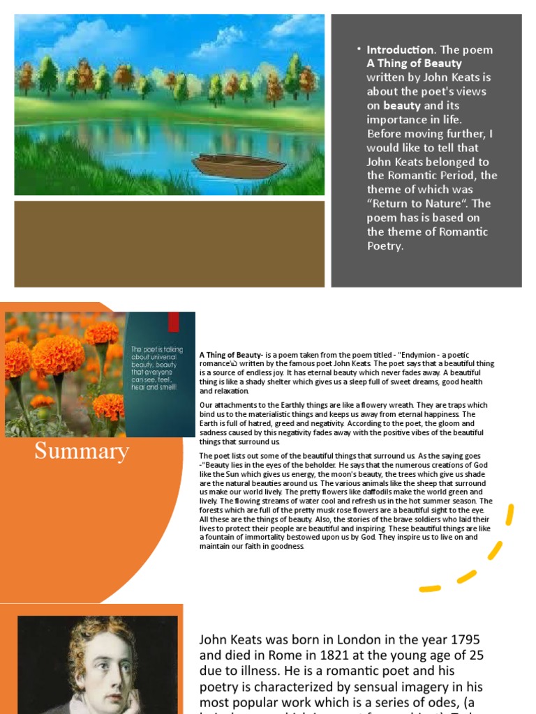 A thing of beauty pdf poetry beauty
