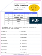 Suffix and Meanings