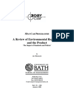 The 3DayCar Programme - A Review of Environmental Regulation and The Product The Impact of Standards and Policies'