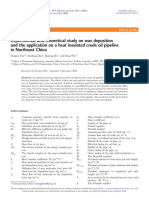 Experimental and Theoretical Study On Wax Depositi