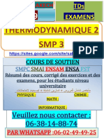 °°SMP3 TDs THERMODYNAMIQUE 2 FSSM-MARRAKECH 2019