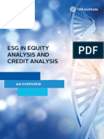2.1 ESG in Equity Analysis and Credit Analysis