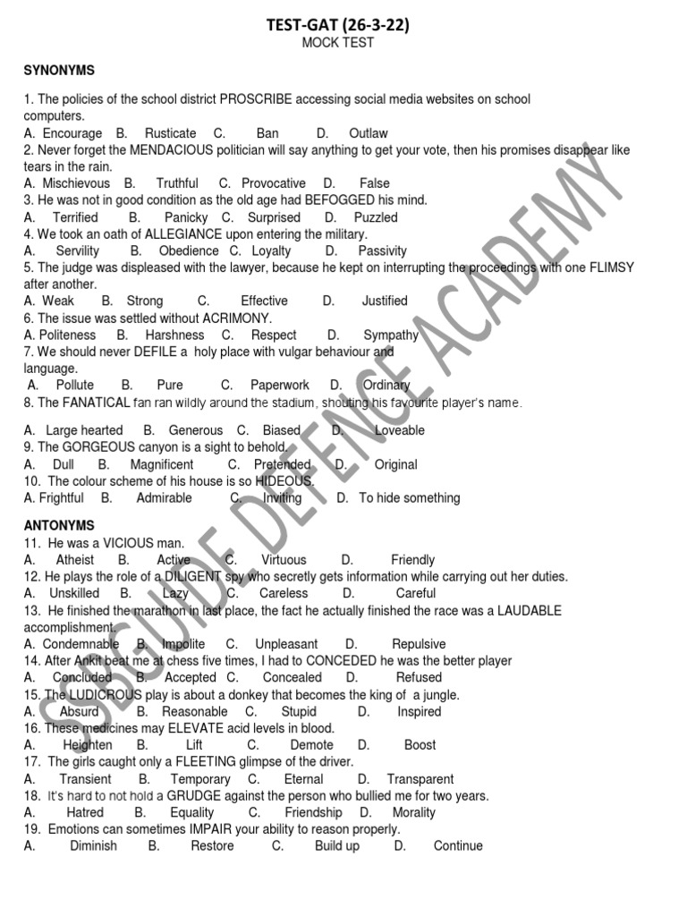 Gat Test 26322 PDF PDF Chemical Reactions British Raj