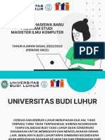 Briefing Mahasiswa Baru Program Studi Magister Ilmu Komputer Tahun Ajaran Gasal 20222023 (Periode 0922)