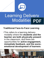 Learning Delivery Modalities