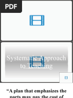 Systematic Approach To Teaching