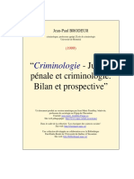 Criminologie Justice Penale