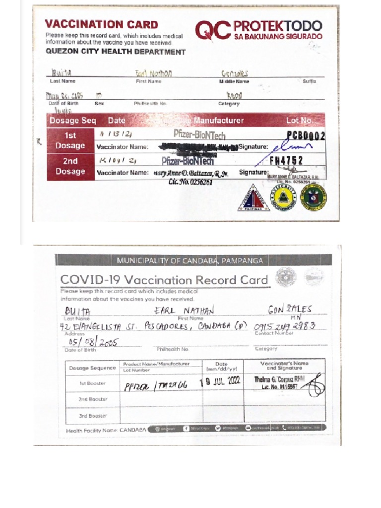 Vaccination Card | PDF