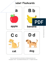 Alphabets A - Z Flashcards