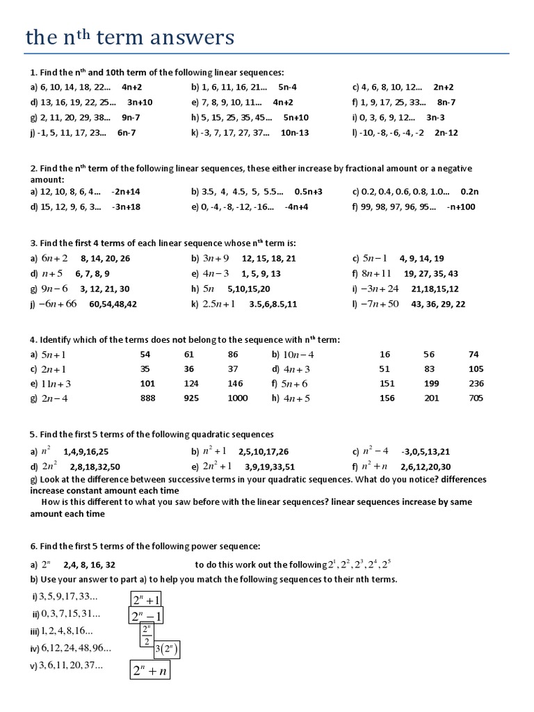 Math Sequences for Students | PDF | Mathematical Analysis | Mathematics