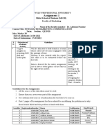 Assignment 1: S. N. Objectives of Academic Activity Guidelines Evaluation Parameters Expected Outcomes