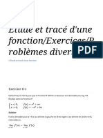 Étude Et Tracé D'une Fonction - Exercices - Problèmes