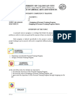 Designing a Personal Training Program Matrix