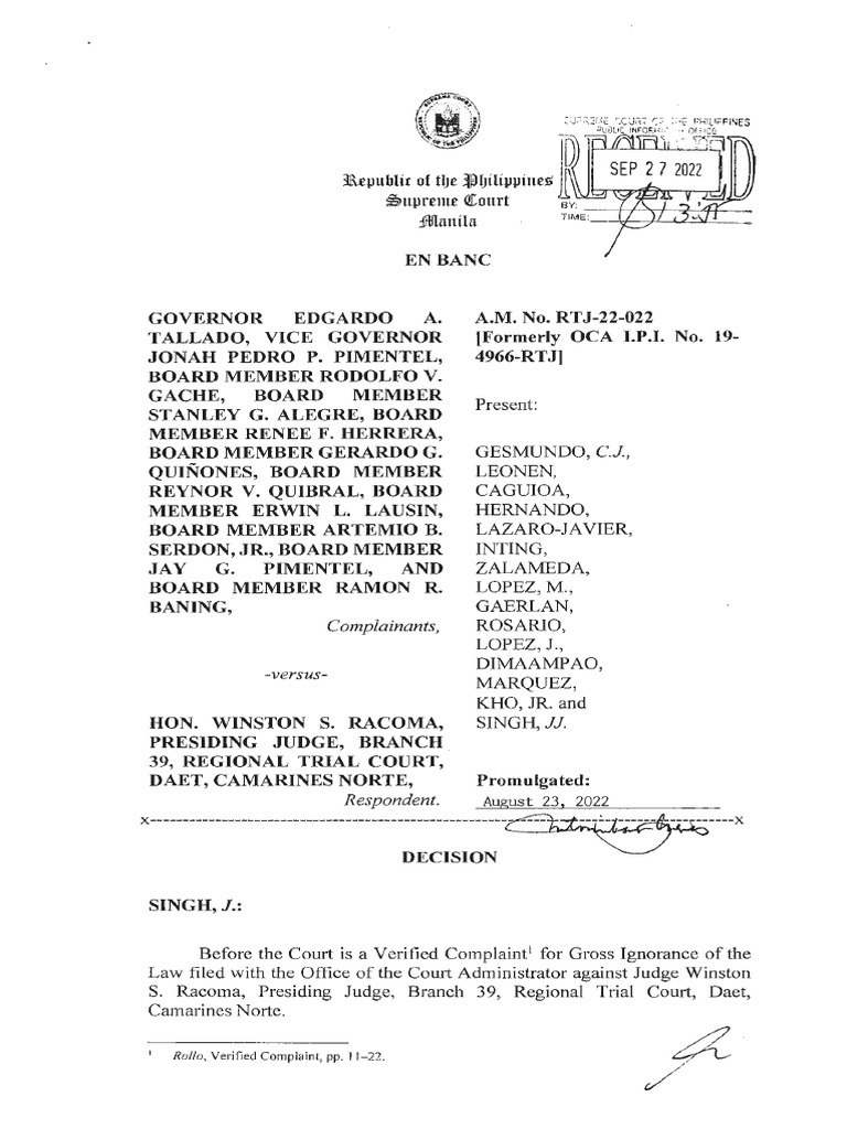 Rtj 22 022 pdf complaint contempt of court