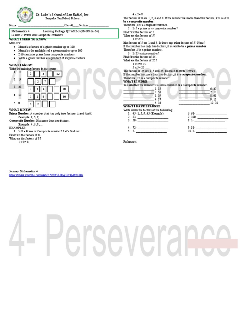 Math 4 Quarter 2 Week 2-3 | PDF | Discrete Mathematics | Recreational ...