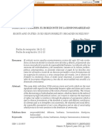 Derechos Y Deberes. El Horizonte de La Responsabilidad: Rights and Duties: Does Responsibility Broaden Horizons?