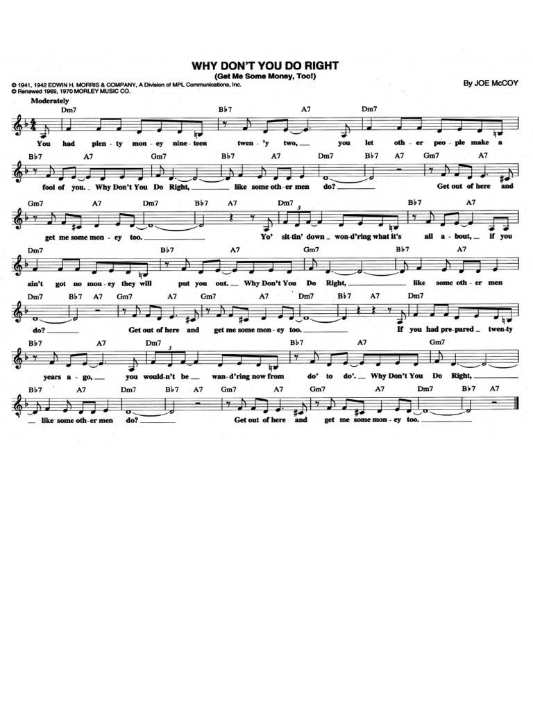 Peggy Lee - Why Dont You Do Right | PDF