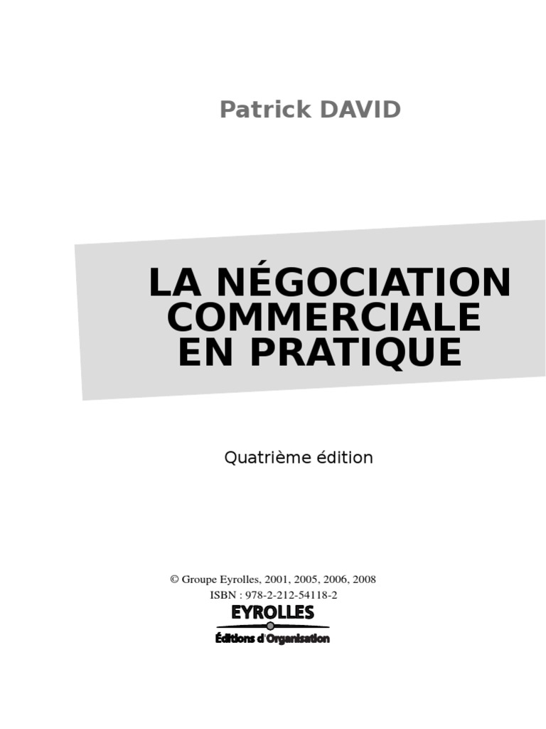 Negociation Commerciale | PDF | Risque