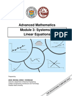 Advanced Mathematics Module 3: Systems of Linear Equations: Prepared by