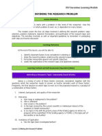 Lesson 2 - Defining The Research Problem