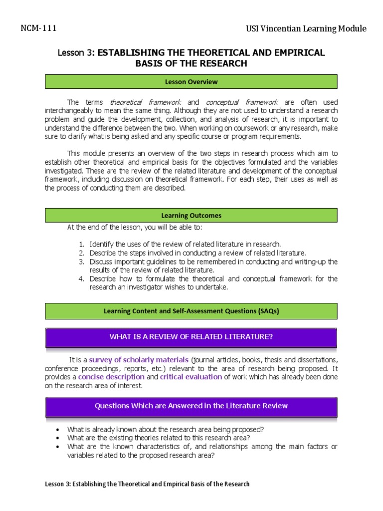 Theoretical and Empirical Research Basis | PDF | Theory | Test (Assessment)