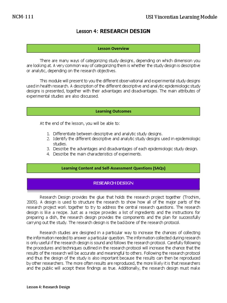 Overview of Research Design Types | PDF | Cohort Study | Randomized ...