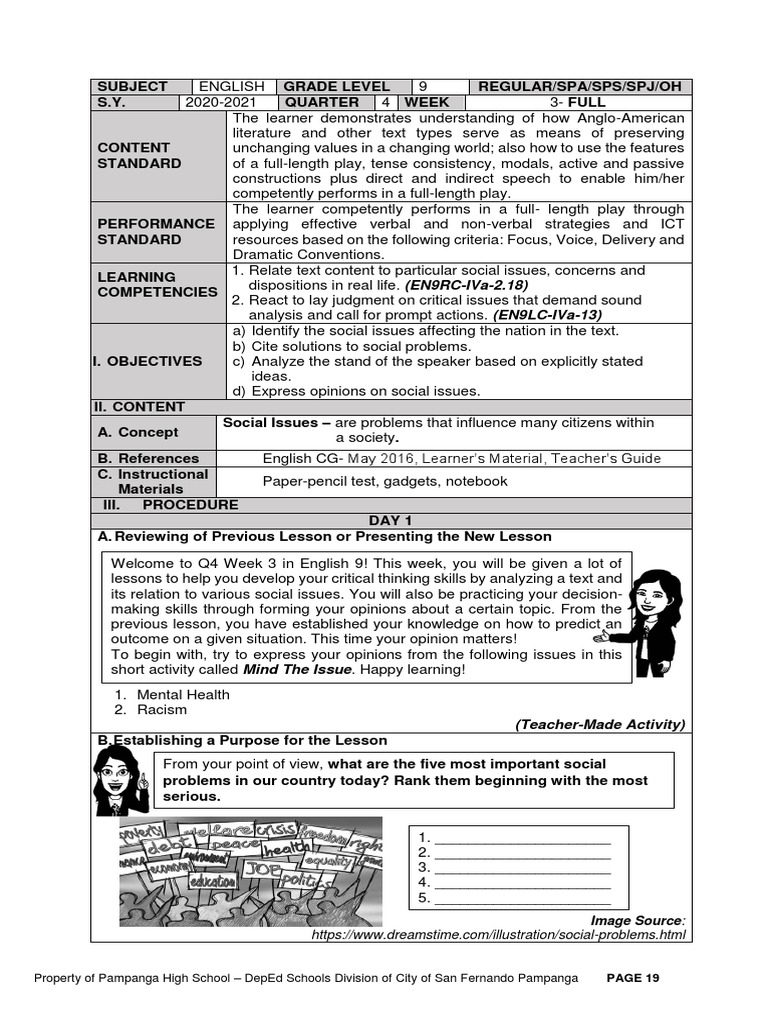 English 9 Quarter 4 Week 3 Download Free Pdf Learning Unemployment