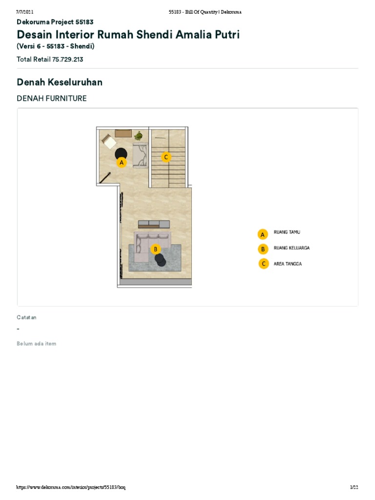 Bill of Quantity for Interior Design | PDF | Interior Design ...