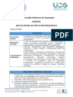 Anuncio Jefe de Oficina de Apoyo Psicopedagogico